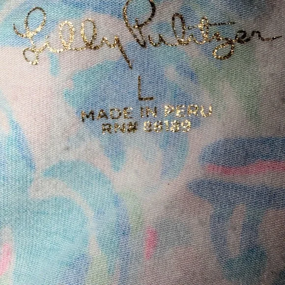 Lilly Pulitzer Bright Tropical Colorblock Shirt - Long Sleeve Coastal Chic - Picture 8 of 10